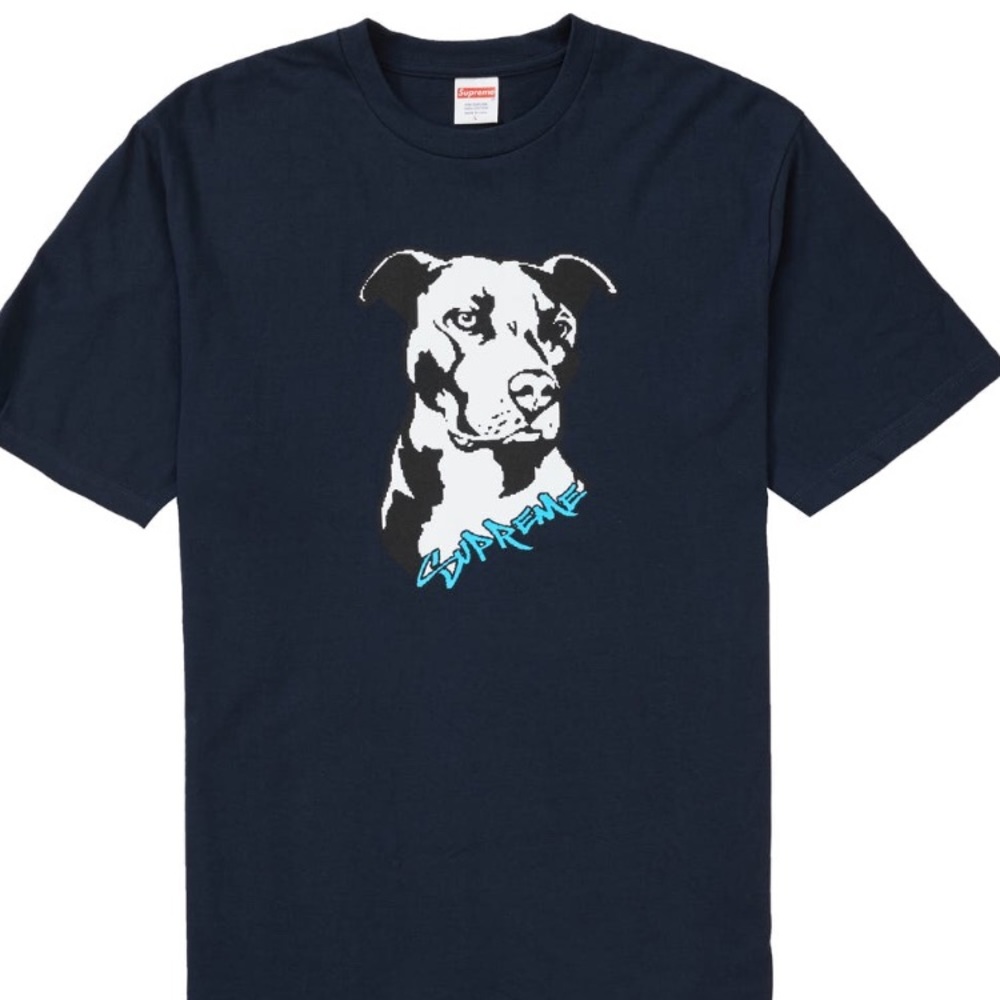 Supreme pitbull tee navy